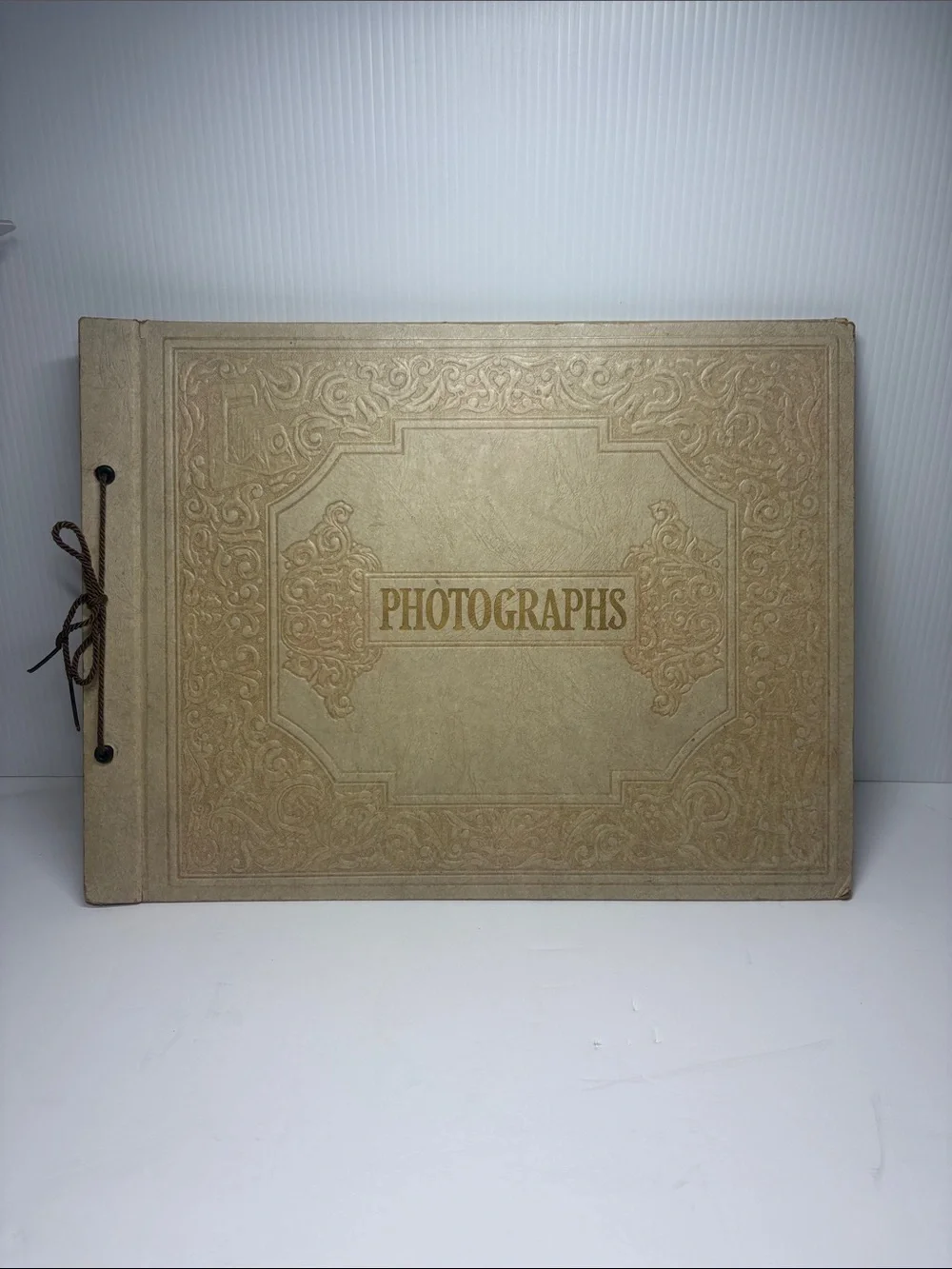 Vintage Photograph Scrapbook Album - Beige & Black
